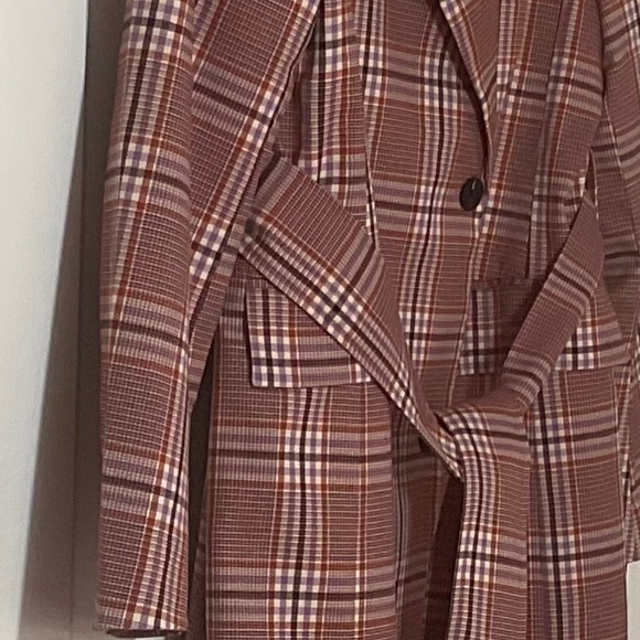 Avec Les Filles Plaid Trench Coat - NWT - Picture 7 of 16